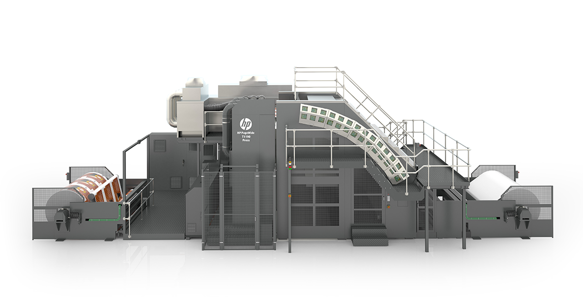 The HP T1190 digital inkjet press